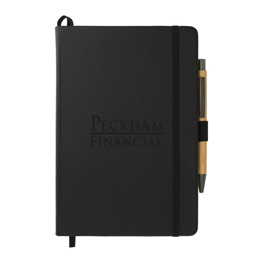 Leather Bound JournalBook® Set - 5.5" x 8.5" With Your Logo or Artwork