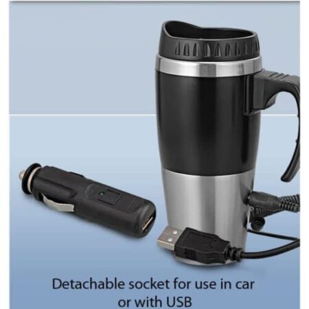 Car Heater Mug: With Car Usb Charger 450Ml